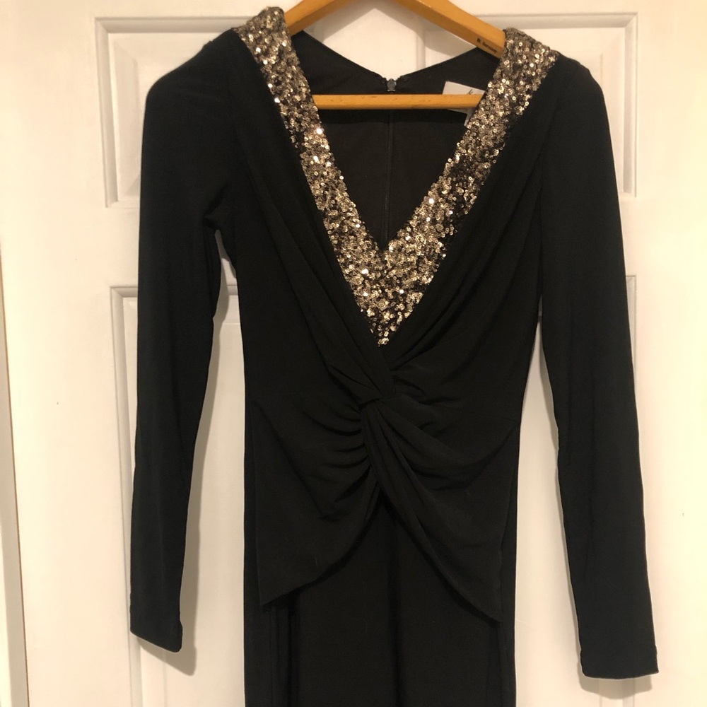 Mark + James by Badgley Mischka sequined cocktail dress